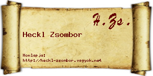 Heckl Zsombor névjegykártya